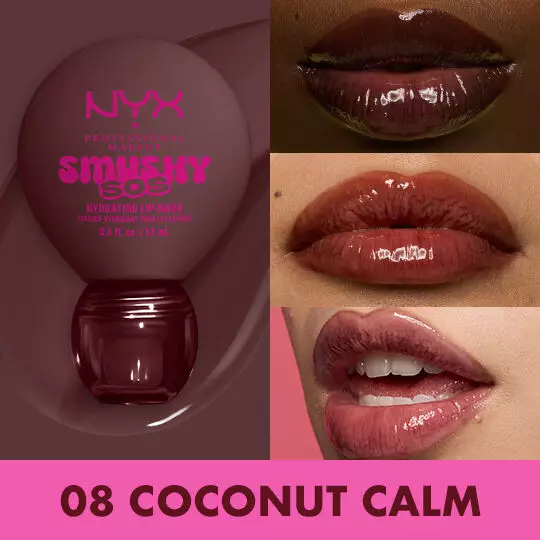 Smushy Matte Lipbalm in Coconut Calm auf drei unterschiedlichen Hauttonen.