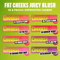 Prasentation des Fat Cheeks Juicy Blushs in 8 verschiedenen Farben