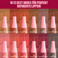 Produktubersicht aller 12 Nude-Farbtone des Lip Lingerie Lip Liner Stain Lipliners