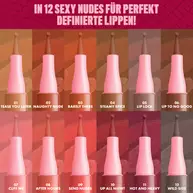 Produktubersicht aller 12 Nude-Farbtone des Lip Lingerie Lip Liner Stain Lipliners