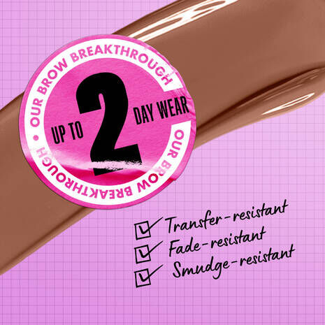 Zero to Brow Longwear Gel Applikator und die Vorteile der Formel: vegan, tierversuchsfrei und keine Make-up-Retusche