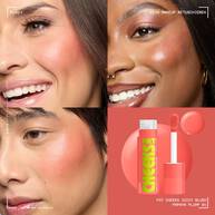 Nahaufnahme von Wangen mit unterschiedlichen Hauttonen und wie die Shades des Fat Cheeks Juicy Blushs bei unterschiedlichen Hauttonen wirken