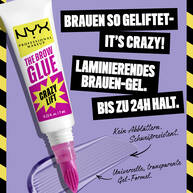 The Brow Glue Crazy Lift von NYX Professional Makeup mit seinen Vorteilen: Kein Abblattern, schweißresistent, universelle und transparente Gel-Formel