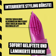  Nahaufnahme der Stylingburste des Brow Glue Crazy Lift Augenbrauengels von NYX Professional Makeup