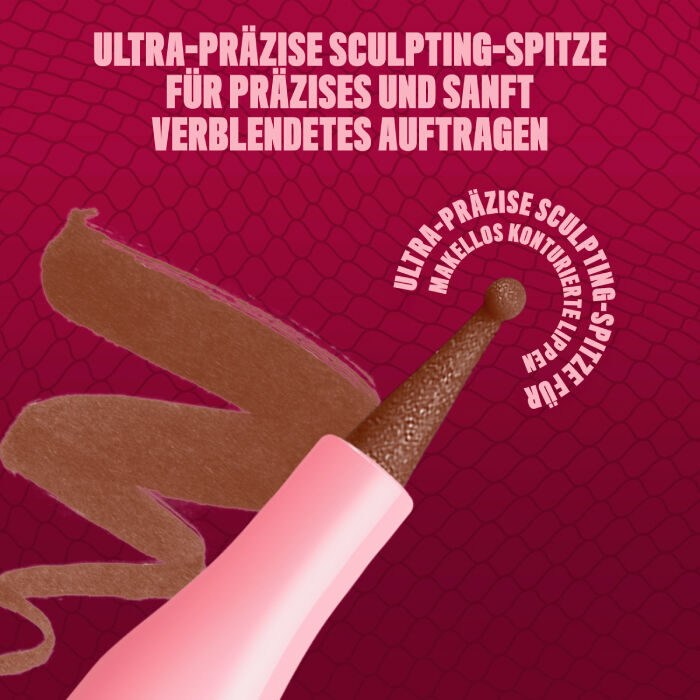 Nahaufnahme des Filz-Applikators mit Kugelspitze vom Lip Lingerie Lip Liner Stain