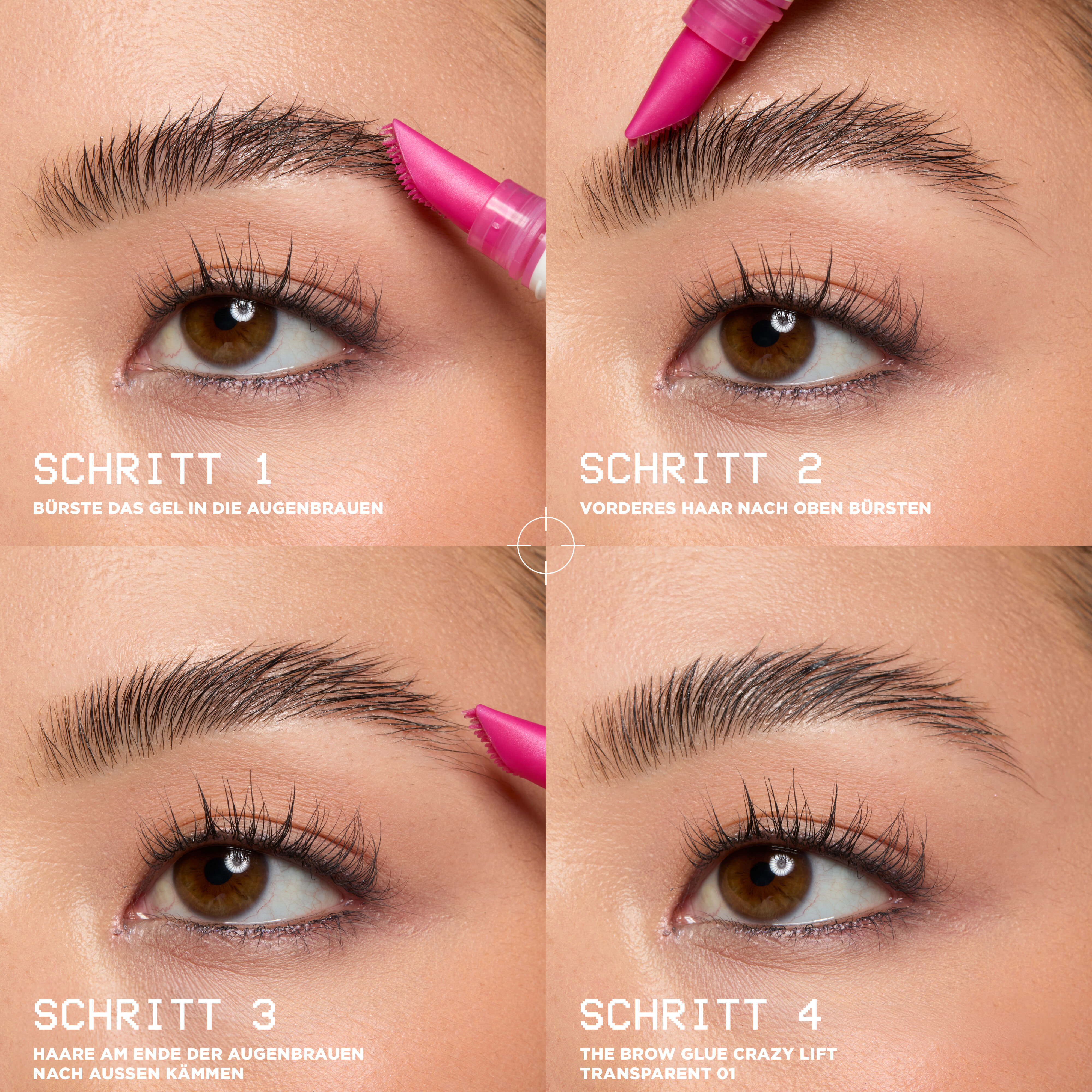 4-Schritt-Anleitung fur geliftete Augenbrauen mit dem Brow Glue Crazy Lift von NYX Professional Makeup