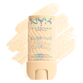 Buttermelt Stix packshot solider show on top of product swatch in shade 05 Sending Melt