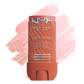 Buttermelt Stix packshot solider show on top of product swatch in shade 07 That's On Melt