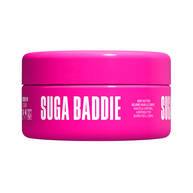 Die geschlossene Ansicht des pinkfarbenen NYX Suga Baddie Fat Oil Body Butter Tiegels.
