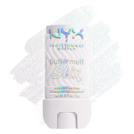 Buttermelt Stix packshot solider show on top of product swatch in shade 03 That's So Melt