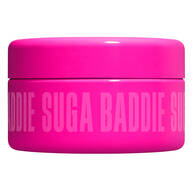 Die geschlossene Ansicht des pinkfarbenen NYX Suga Baddie Fat Oil Body Butter Tiegels.